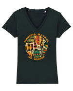 HAKUNA MATATA - NO WORRIES - FARA GRIJI 4 Tricou mânecă scurtă guler V Damă Evoker