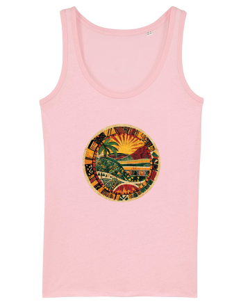 GEOMETRIC FLORAL NATURA - TRADITIONAL AFRICAN Cotton Pink