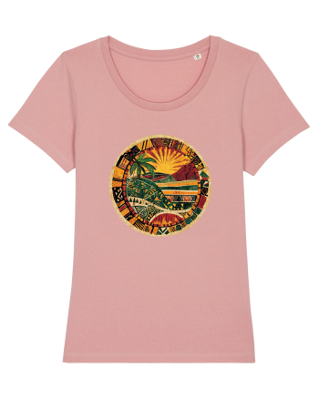 GEOMETRIC FLORAL NATURA - TRADITIONAL AFRICAN Canyon Pink