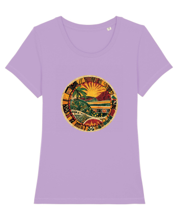 GEOMETRIC FLORAL NATURA - TRADITIONAL AFRICAN Lavender Dawn