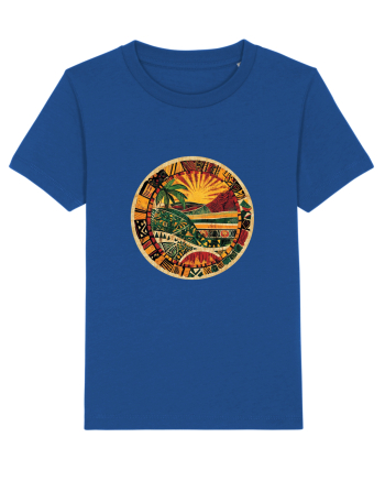 GEOMETRIC FLORAL NATURA - TRADITIONAL AFRICAN Majorelle Blue