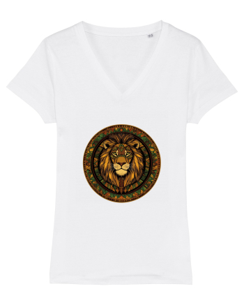 LEU GEOMETRIC FLORAL NATURA - TRADITIONAL AFRICAN White