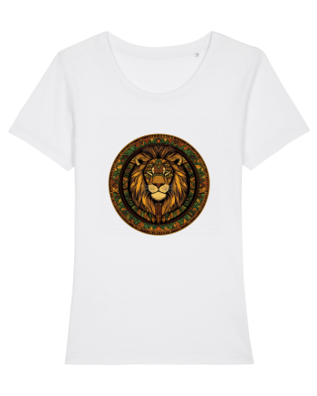 LEU GEOMETRIC FLORAL NATURA - TRADITIONAL AFRICAN White