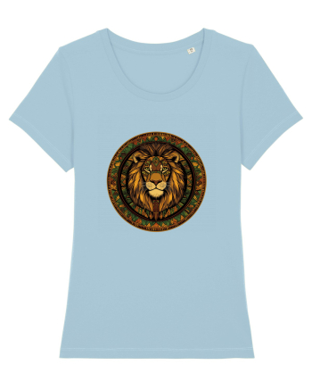 LEU GEOMETRIC FLORAL NATURA - TRADITIONAL AFRICAN Sky Blue