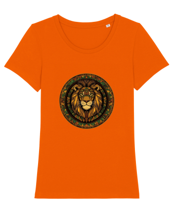 LEU GEOMETRIC FLORAL NATURA - TRADITIONAL AFRICAN Bright Orange
