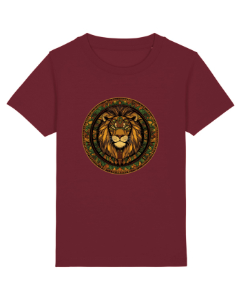 LEU GEOMETRIC FLORAL NATURA - TRADITIONAL AFRICAN Burgundy