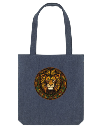 LEU GEOMETRIC FLORAL NATURA - TRADITIONAL AFRICAN 2 Midnight Blue