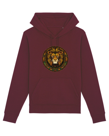 LEU GEOMETRIC FLORAL NATURA - TRADITIONAL AFRICAN 2 Burgundy