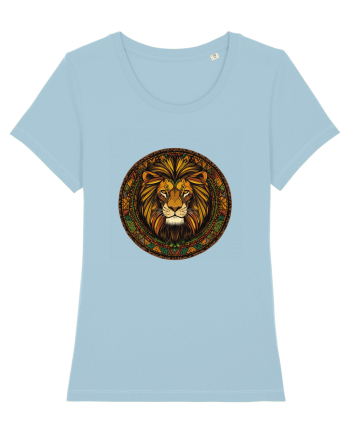 LEU GEOMETRIC FLORAL NATURA - TRADITIONAL AFRICAN 2 Sky Blue