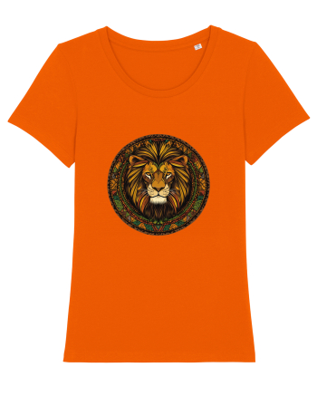 LEU GEOMETRIC FLORAL NATURA - TRADITIONAL AFRICAN 2 Bright Orange