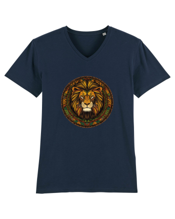 LEU GEOMETRIC FLORAL NATURA - TRADITIONAL AFRICAN 2 French Navy