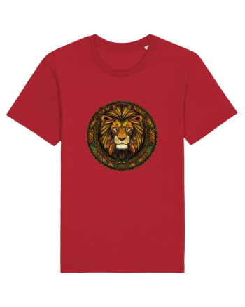 LEU GEOMETRIC FLORAL NATURA - TRADITIONAL AFRICAN 2 Red