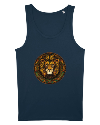 LEU GEOMETRIC FLORAL NATURA - TRADITIONAL AFRICAN 2 Navy