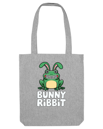 Bunny Ribbit Rabbit | Funny Frog Heather Grey