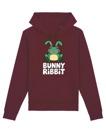 Bunny Ribbit Rabbit | Funny Frog Burgundy