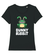 Bunny Ribbit Rabbit | Funny Frog Tricou mânecă scurtă guler larg fitted Damă Expresser