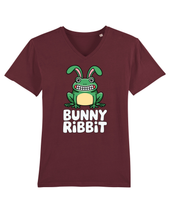 Bunny Ribbit Rabbit | Funny Frog Burgundy
