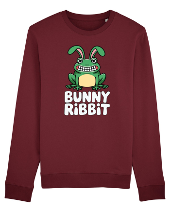 Bunny Ribbit Rabbit | Funny Frog Burgundy