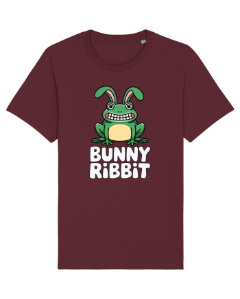 Bunny Ribbit Rabbit | Funny Frog Burgundy