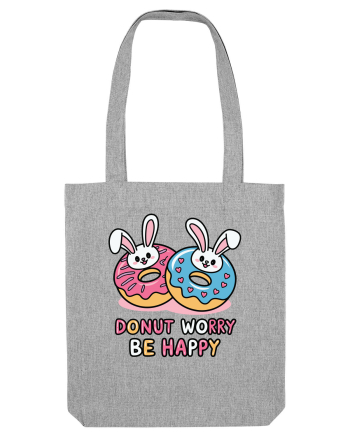 Donut Worry Be Happy | Funny Donut Puns Heather Grey