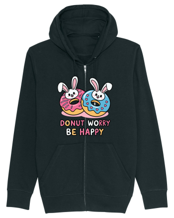 Donut Worry Be Happy | Funny Donut Puns Black