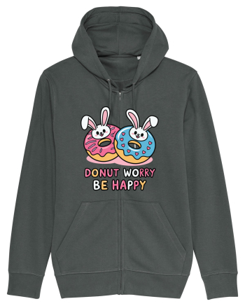 Donut Worry Be Happy | Funny Donut Puns Anthracite