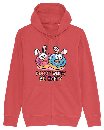 Donut Worry Be Happy | Funny Donut Puns Carmine Red