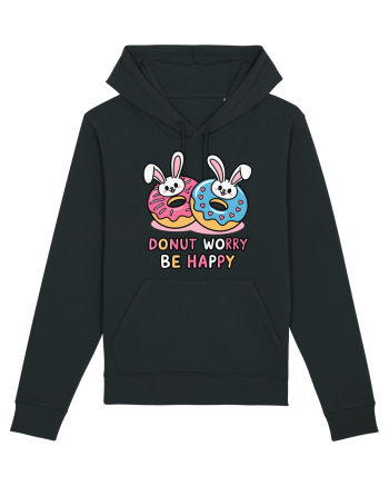 Donut Worry Be Happy | Funny Donut Puns Black