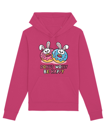 Donut Worry Be Happy | Funny Donut Puns Raspberry
