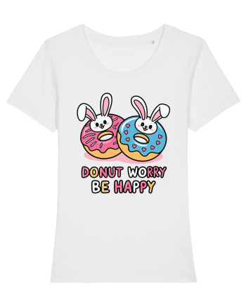 Donut Worry Be Happy | Funny Donut Puns White