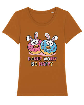 Donut Worry Be Happy | Funny Donut Puns Roasted Orange