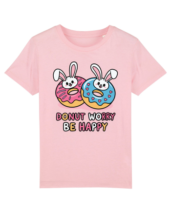 Donut Worry Be Happy | Funny Donut Puns Cotton Pink
