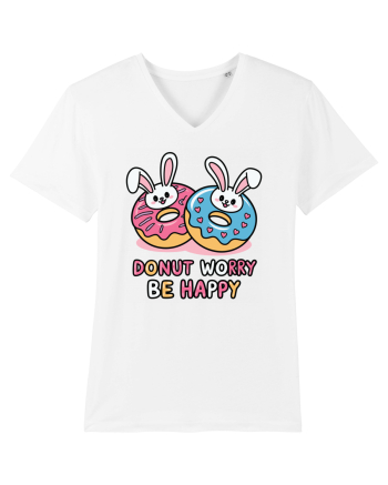 Donut Worry Be Happy | Funny Donut Puns White