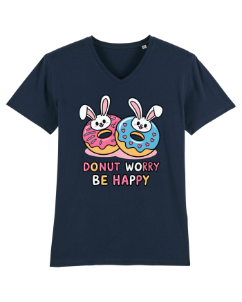 Donut Worry Be Happy | Funny Donut Puns French Navy