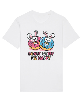 Donut Worry Be Happy | Funny Donut Puns White