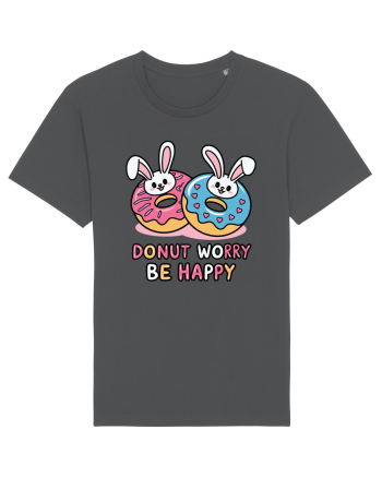 Donut Worry Be Happy | Funny Donut Puns Anthracite
