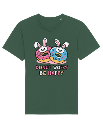 Donut Worry Be Happy | Funny Donut Puns Bottle Green