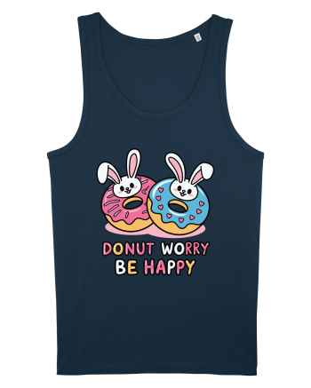 Donut Worry Be Happy | Funny Donut Puns Navy