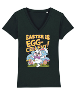 Easter Is Egg-Cellent! Tricou mânecă scurtă guler V Damă Evoker