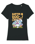 Easter Is Egg-Cellent! Tricou mânecă scurtă guler larg fitted Damă Expresser