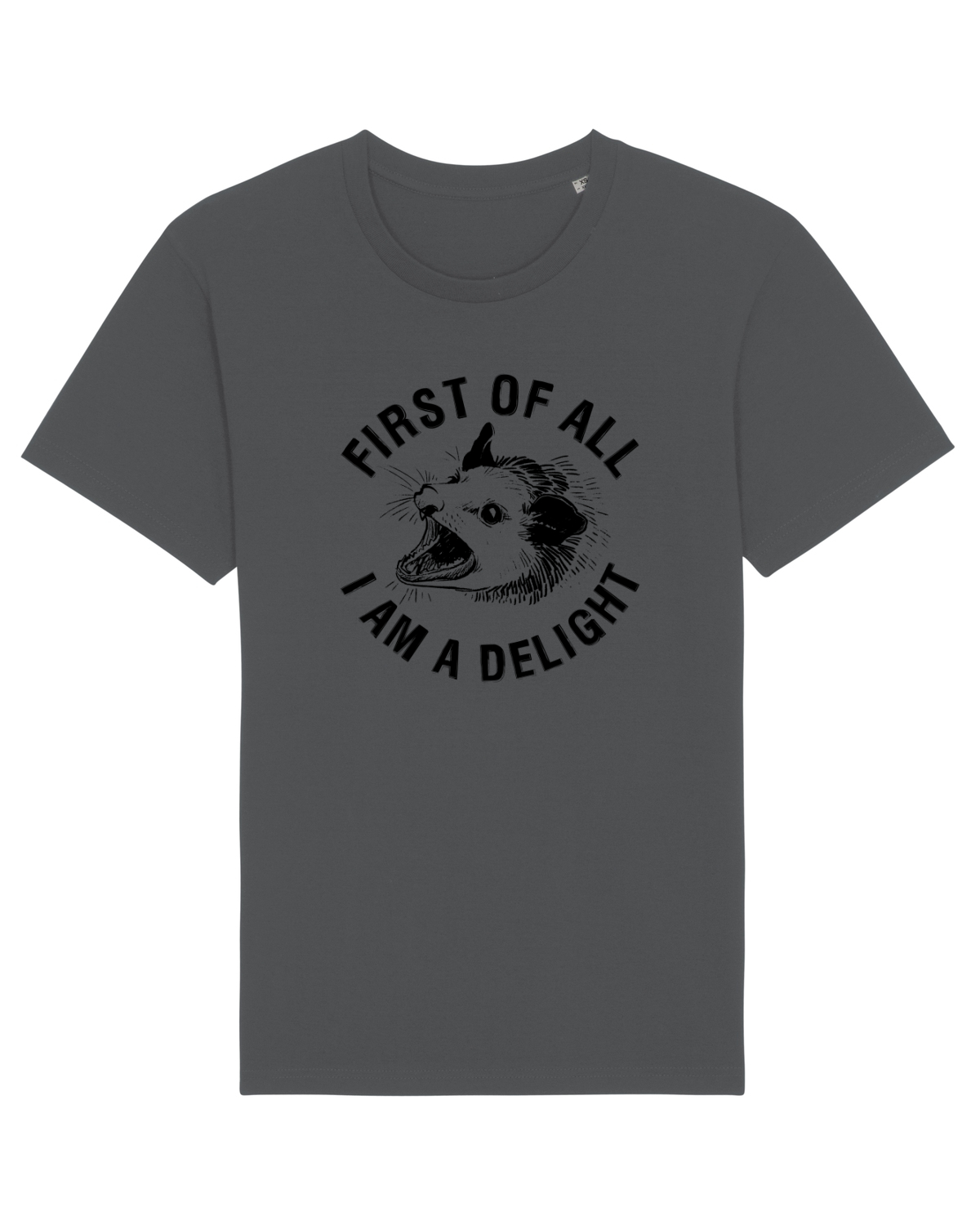 Tricou mânecă scurtă Unisex Rocker Anthracite
