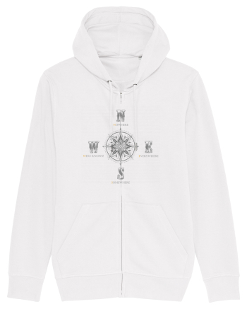 BUSOLA -  COMPASS - NOWHERE EVERYWHERE SOMEWHERE WHO KNOWS 5 ok White