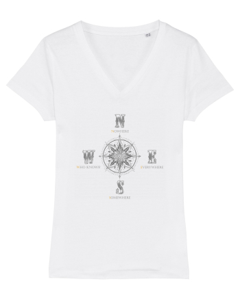 BUSOLA -  COMPASS - NOWHERE EVERYWHERE SOMEWHERE WHO KNOWS 5 ok White