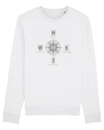 BUSOLA -  COMPASS - NOWHERE EVERYWHERE SOMEWHERE WHO KNOWS 5 ok White