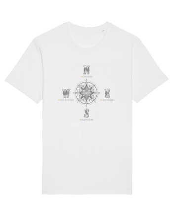 BUSOLA -  COMPASS - NOWHERE EVERYWHERE SOMEWHERE WHO KNOWS 5 ok White