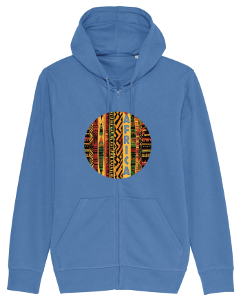 AFRICA - GEOMETRIC FLORAL - TRADITIONAL AFRICAN   Bright Blue