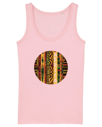 AFRICA - GEOMETRIC FLORAL - TRADITIONAL AFRICAN   Cotton Pink