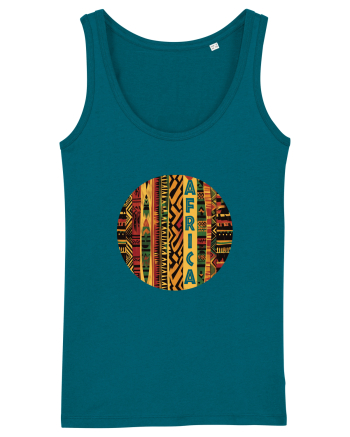 AFRICA - GEOMETRIC FLORAL - TRADITIONAL AFRICAN   Ocean Depth
