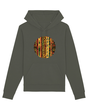 AFRICA - GEOMETRIC FLORAL - TRADITIONAL AFRICAN   Khaki