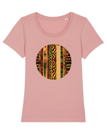AFRICA - GEOMETRIC FLORAL - TRADITIONAL AFRICAN   Canyon Pink